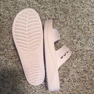 Light pink croc sandals